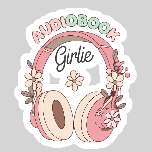 Audiobook Girlie Stickers AuibookGirlie – 3" Waterproof Sticker - Image 1