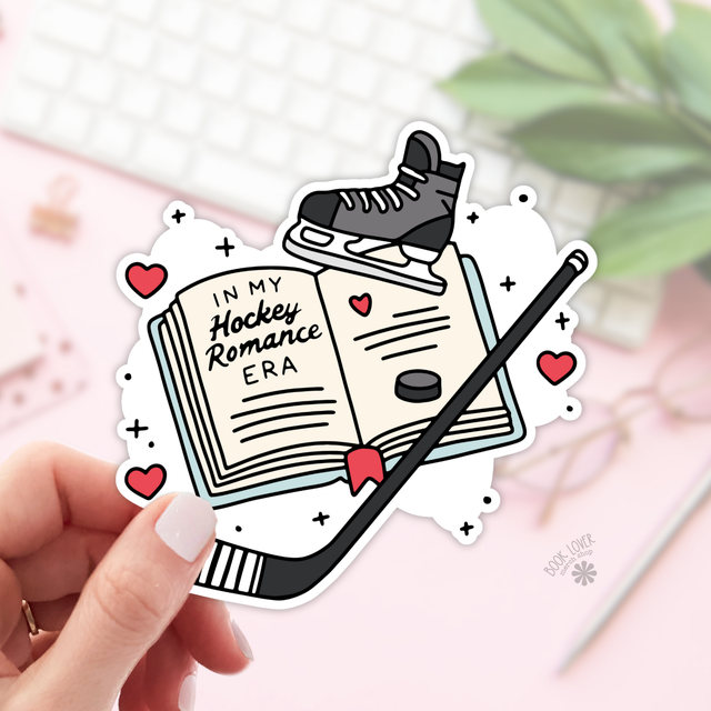 In my hockey era In My Hockey Romance Era 3" Waterproof Stickers - Image 1